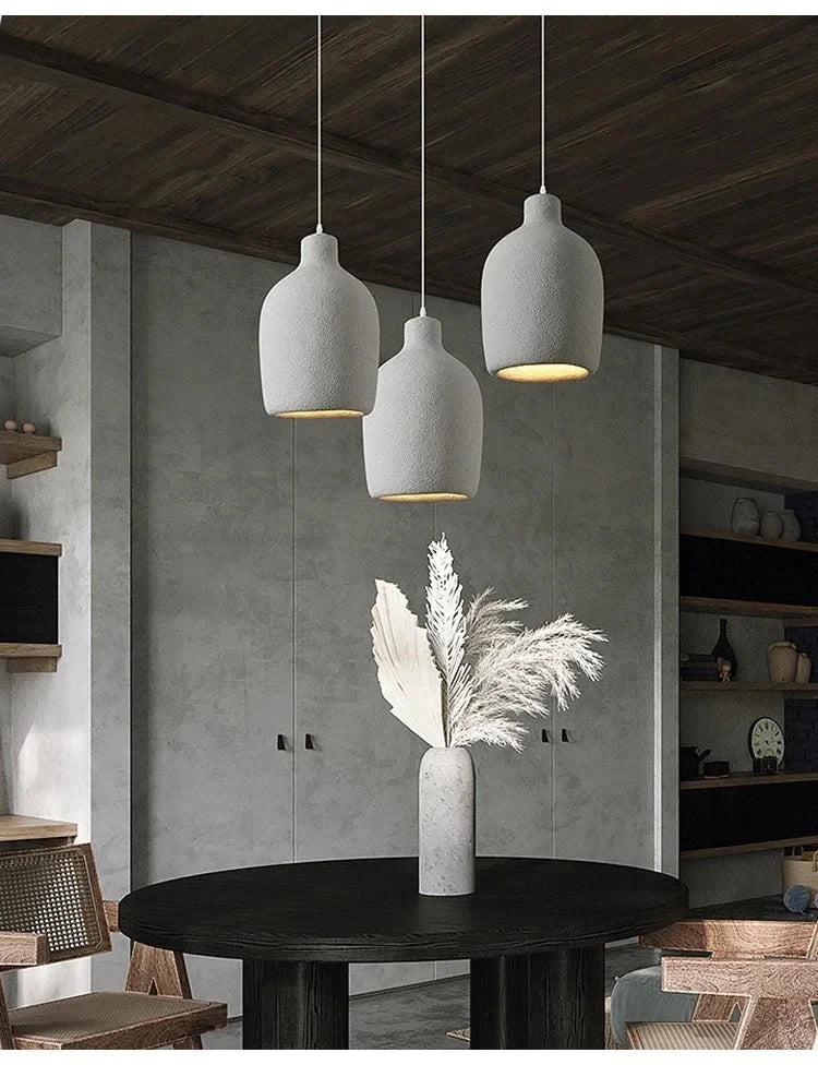 Wabi Sabi LED Chandelier – Modern Minimalist Pendant Light for Dining Room