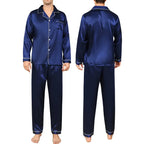 Silk Long Sleeve Pyjama Set – Plus Size Sleepwear for Men