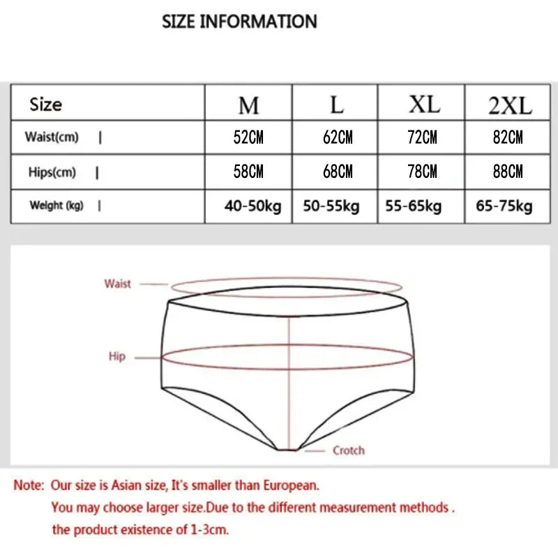 Cotton Mid-Waist Panties – Breathable Solid Color Underwear for Women