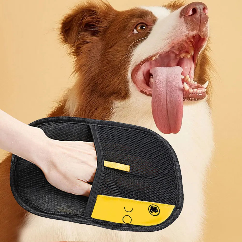 Pet Grooming Glove – Deshedding Massage Brush for Dog and Cat Hair Removal