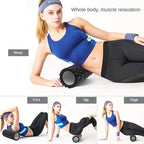 33cm Foam Yoga Massage Roller – Textured Grid Muscle Recovery for Gym Training