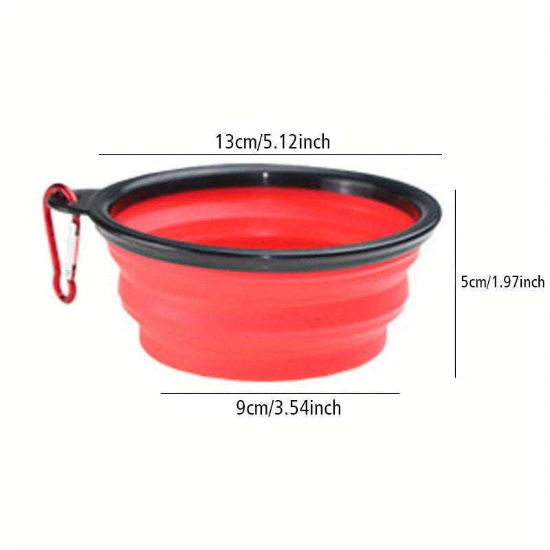 Portable Silicone Folding Dog Bowl – Travel Food and Water for Outdoor