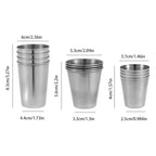 Stainless Steel Portable Cups – Travel Drinkware Set for Outdoor Camping