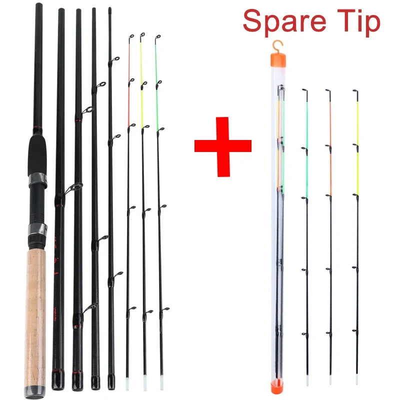 Carbon Fiber Feeder Fishing Rod – 3M Cork Handle Pole for Carp Angling