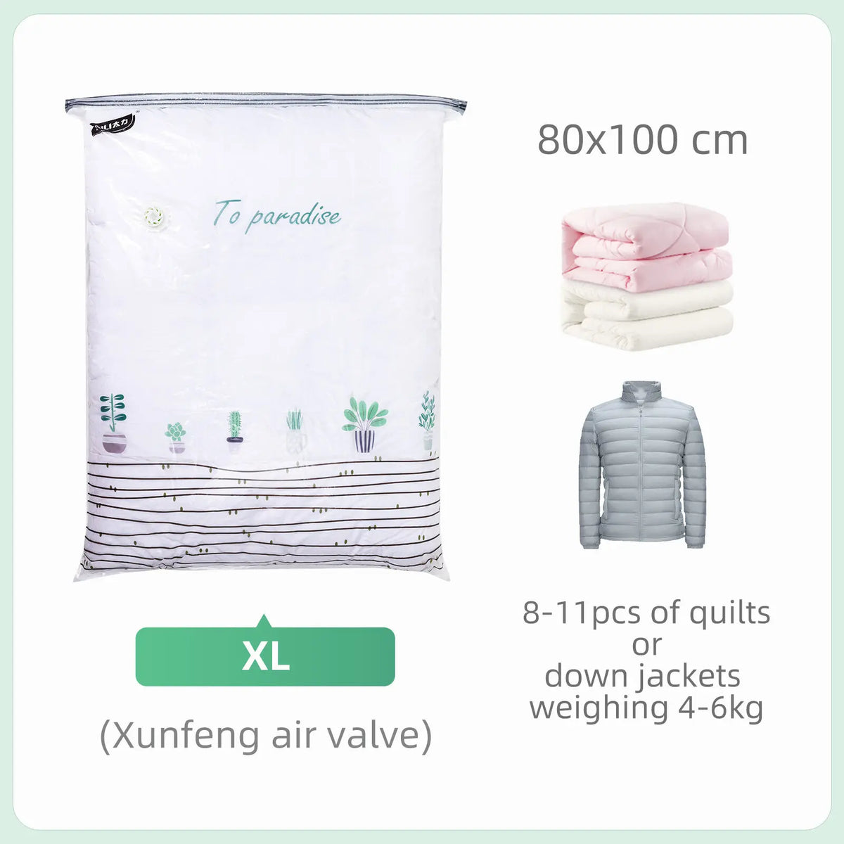 Cubic Vacuum Storage Bags – Large Plastic Compression Seals for Travel Packing
