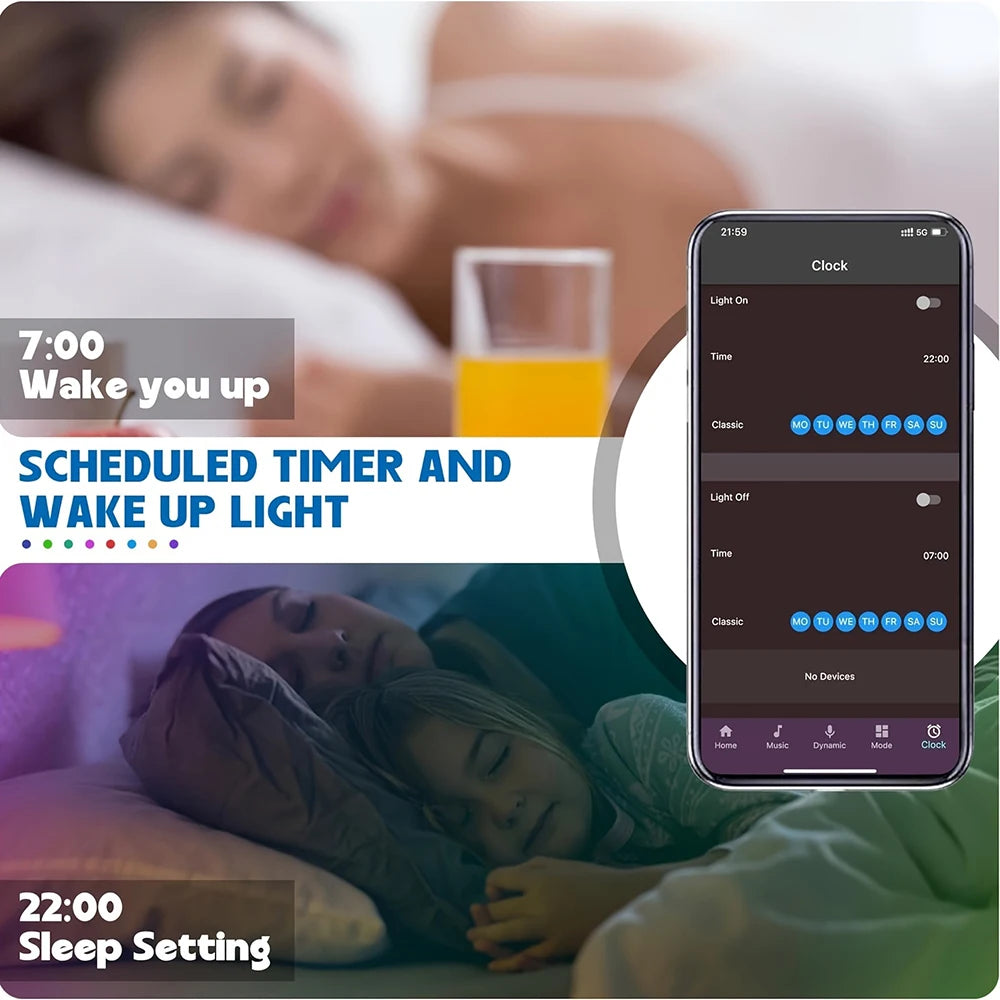 RGB LED Strip Light – Flexible App Controlled Tape for Bedroom Decoration