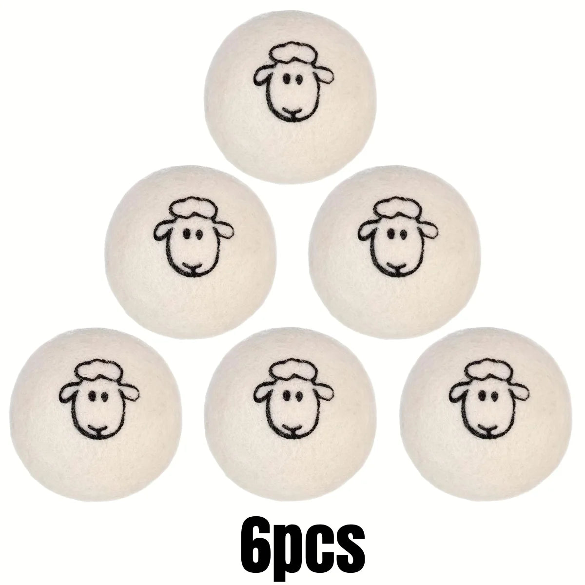 Reusable Wool Dryer Balls – Natural Fabric Softener for Laundry Wrinkle Reduction
