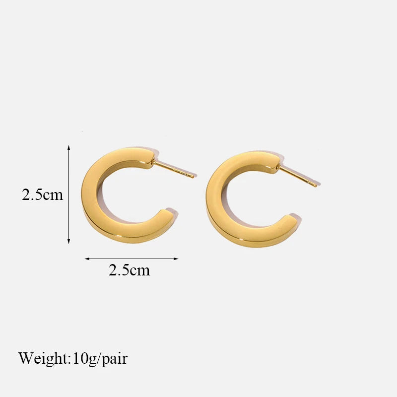316L Stainless Steel Waterproof Earrings – Minimalist Jewelry for Vacation
