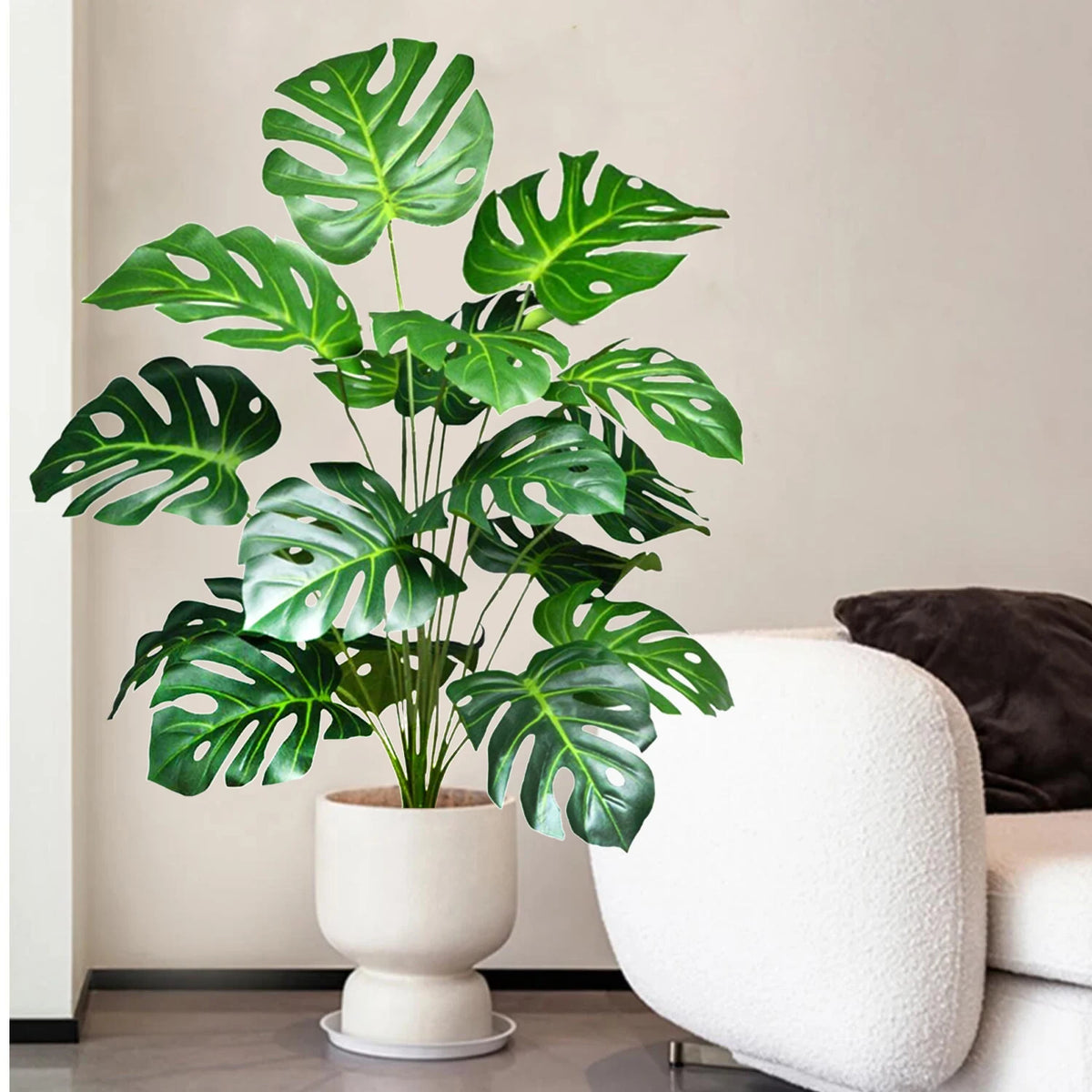 Artificial Monstera Plant – 104cm Plastic Palm Tree for Home Office Decor