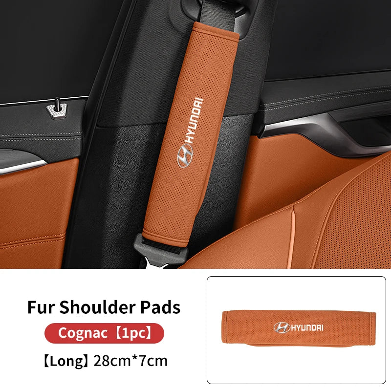 Suede Seat Belt Pads – Shoulder Protection for Hyundai Interior Comfort
