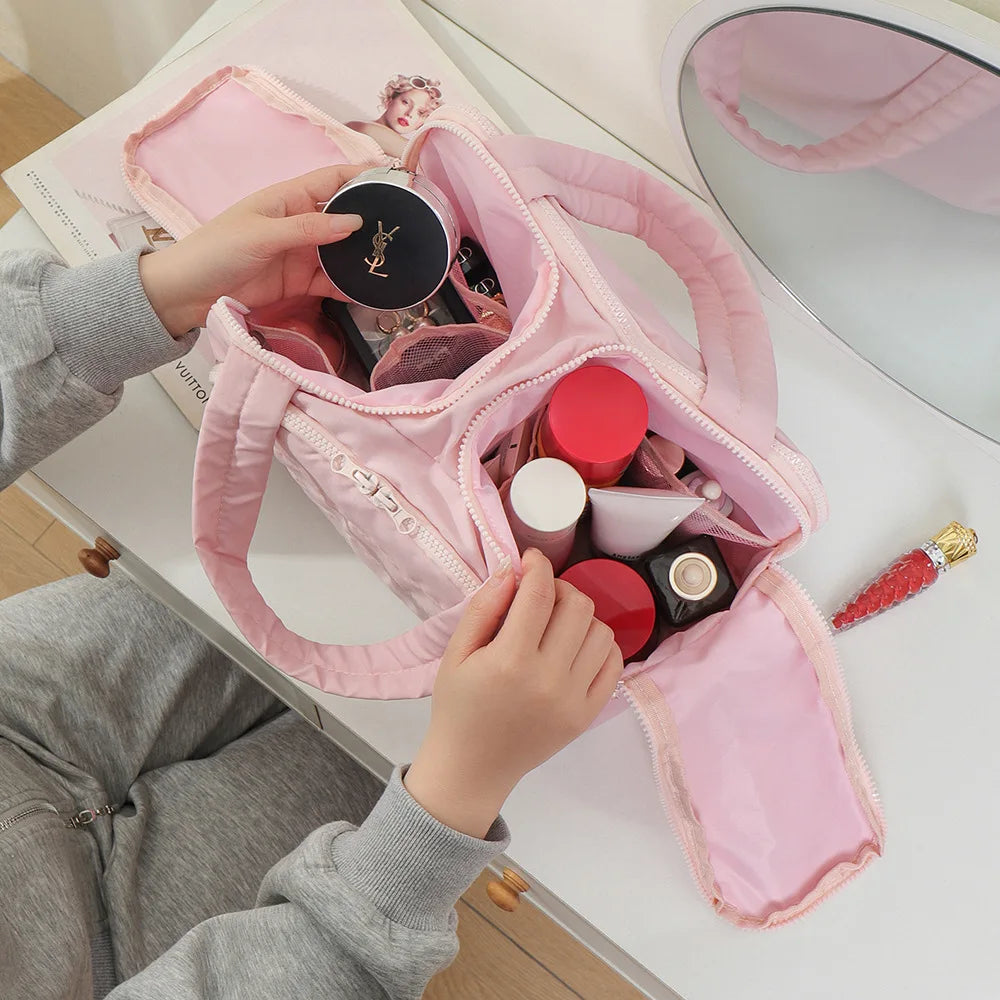 Portable Travel Makeup Bag – Large Capacity Organizer for Cosmetic Storage
