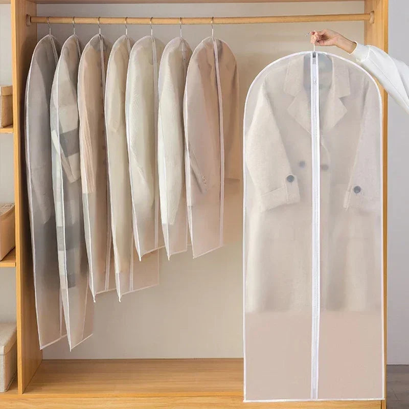 Transparent Zippered Garment Bag – Dustproof Cover for Suit and Dress Storage