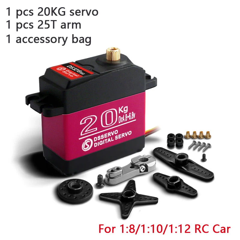 Waterproof Digital Metal Gear Servo – High Speed RC Steering for 1/8 1/10 Cars