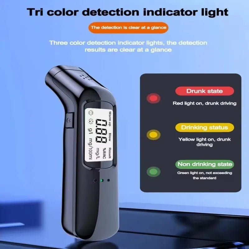 Portable Digital Breathalyzer – High Accuracy Alcohol Tester for Home and Car