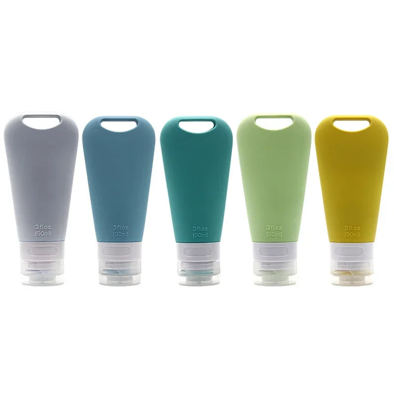 Silicone Travel Dispenser Bottles – Leakproof 90ml Containers for Toiletries