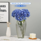Silk Hydrangea Bouquet – 58cm Artificial Flowers for Wedding Home Decor