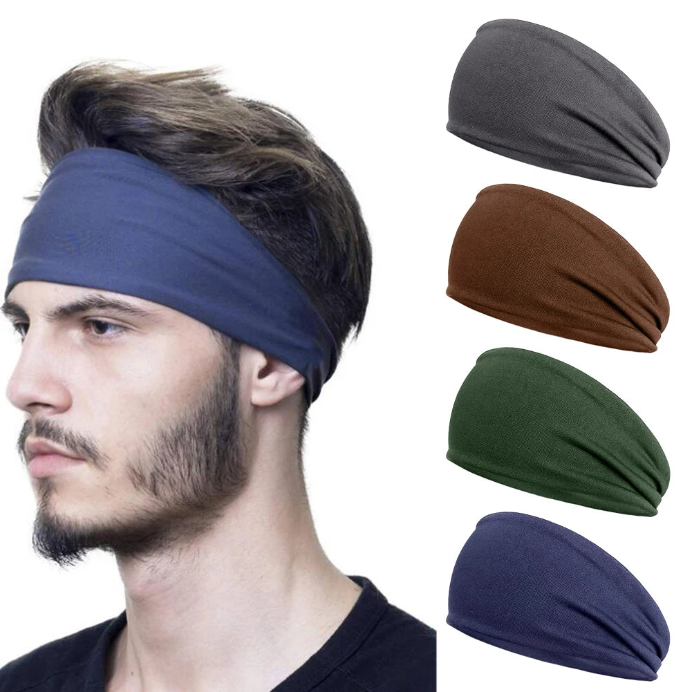 Quick-Dry Sports Sweatband – Elastic Fitness Headband for Running and Yoga