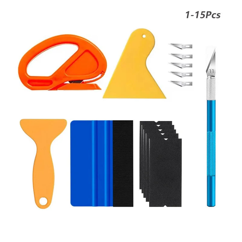 Vinyl Wrap Tool Kit – Felt Squeegee and Knife Set for Car Tinting