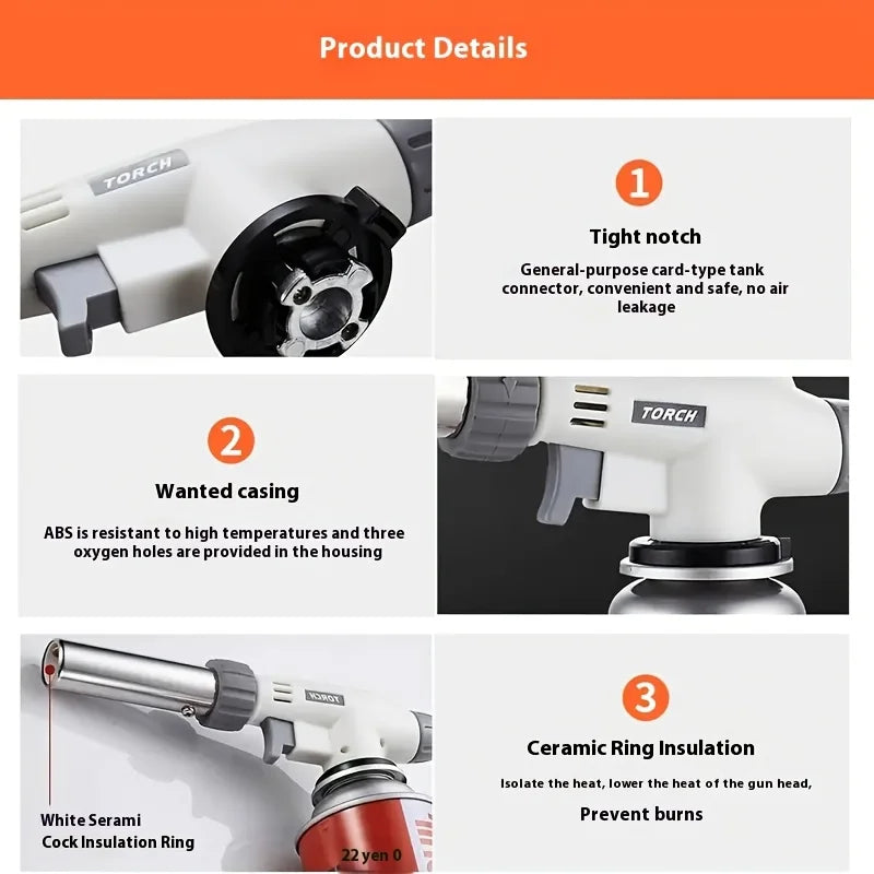 Adjustable Gas Torch Burner – Professional Flame Gun for Welding and Camping
