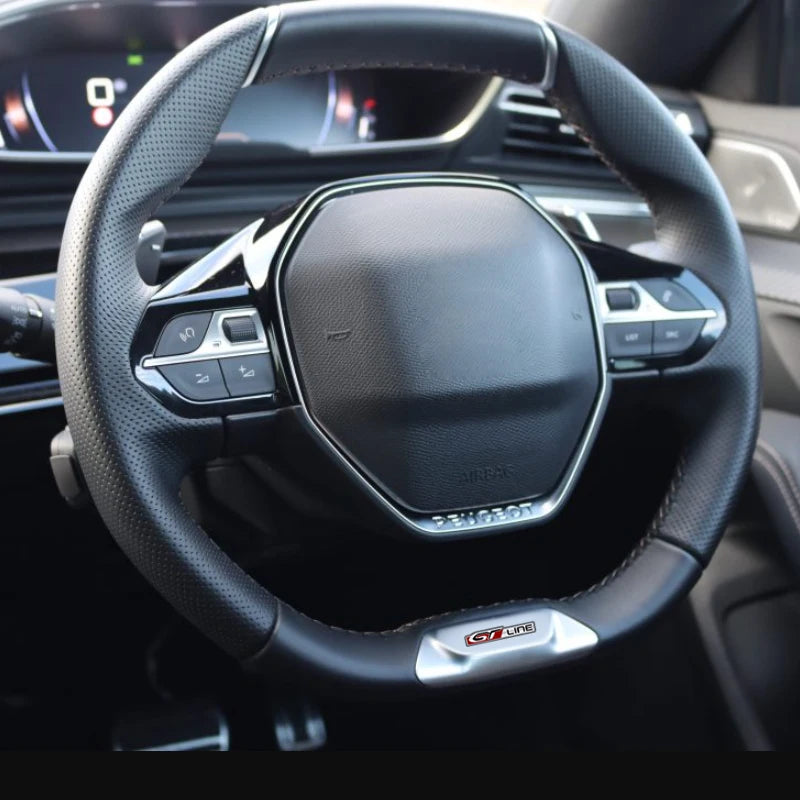 3D Metal GT Line Steering Wheel Emblem – Peugeot Interior Decor Accessories