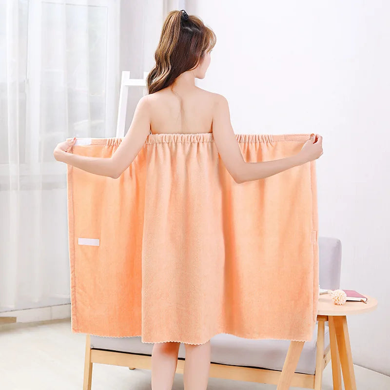 Wearable Bath Towel Wrap – 135x80cm Quick Dry Microfiber for Spa and Gym