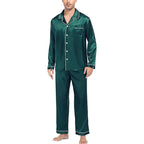 Silk Long Sleeve Pyjama Set – Plus Size Sleepwear for Men