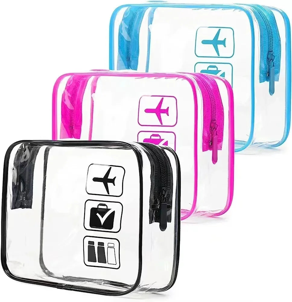 Transparent PVC Travel Toiletry Bag – Waterproof Cosmetic Organizer for Packing