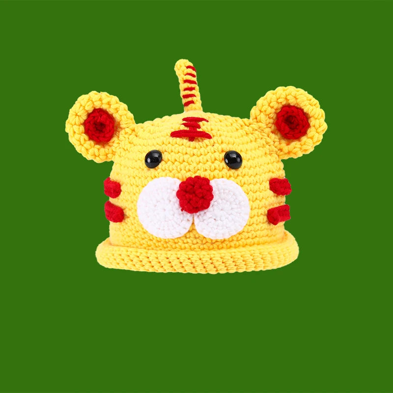 Knitted Monster Balaclava – Green Devil Hat for Halloween Cosplay Costume
