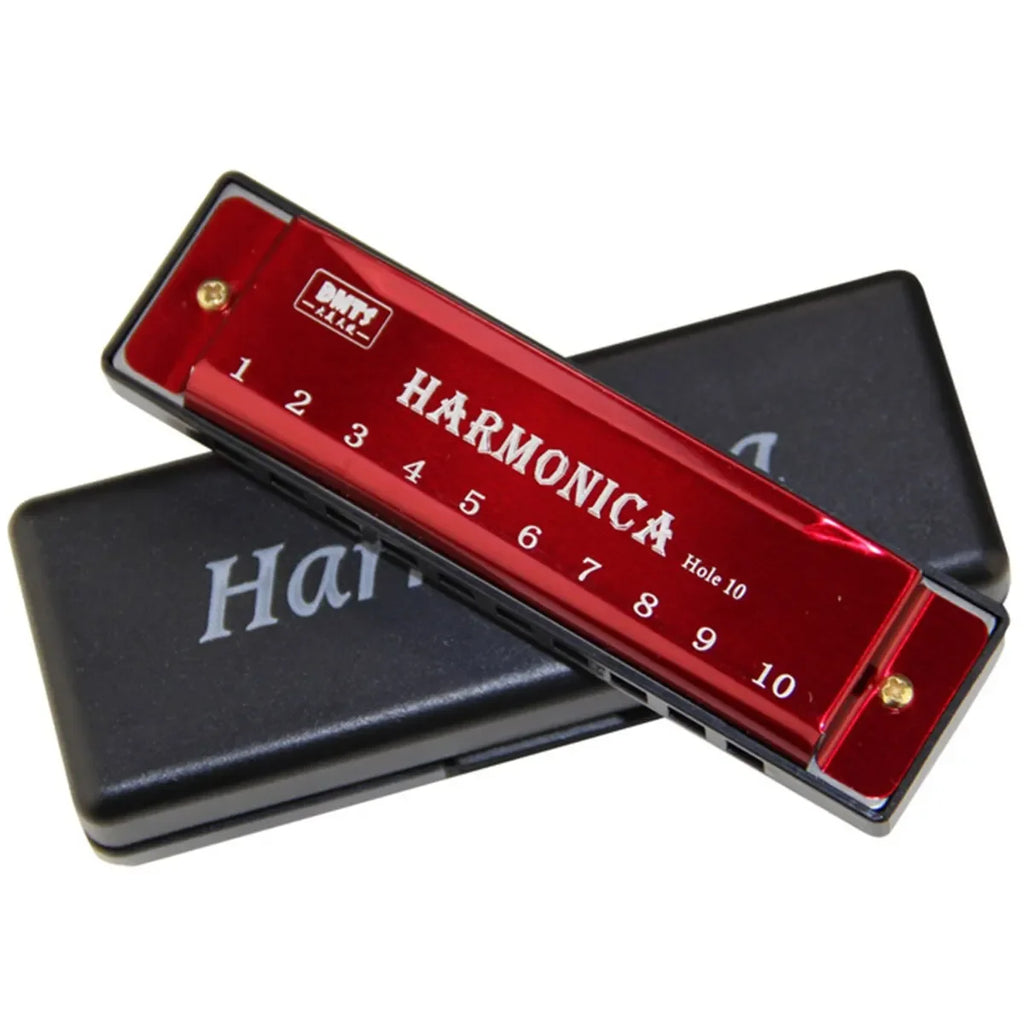 10-Hole Blues Harmonica – Key of C Musical Instrument for Kids and Beginners
