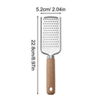 Stainless Steel Cheese Grater – Wooden Handle Tool for Kitchen Baking