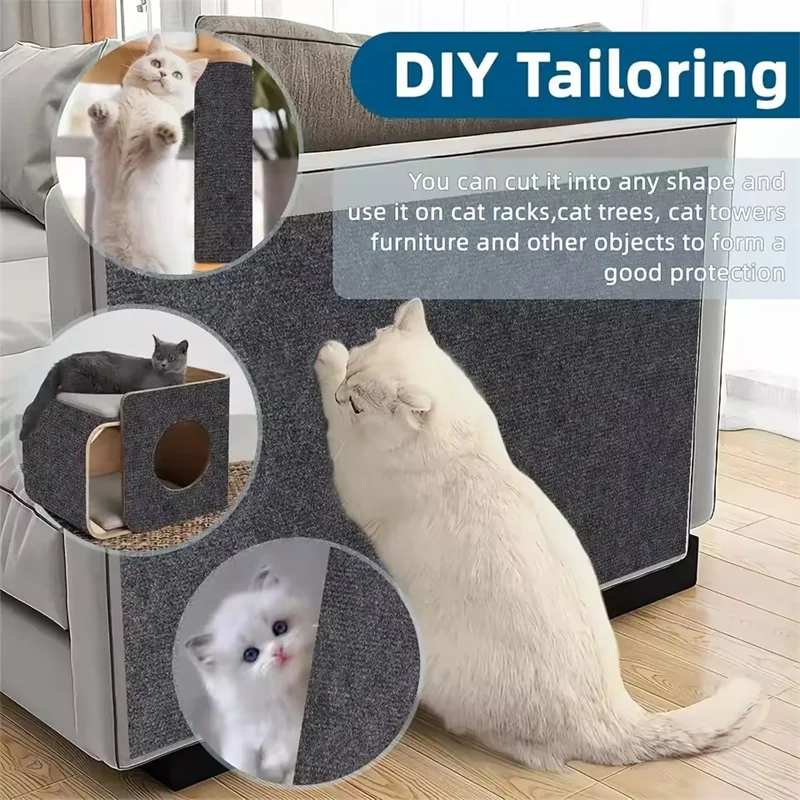 Self-Adhesive Cat Scratch Mat – Trimmable Carpet Protector for Sofa Furniture