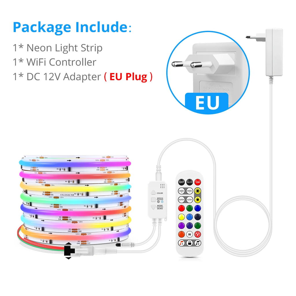 Addressable COB LED Strip Light – RGBIC WIFI Tape for Smart Home Decor