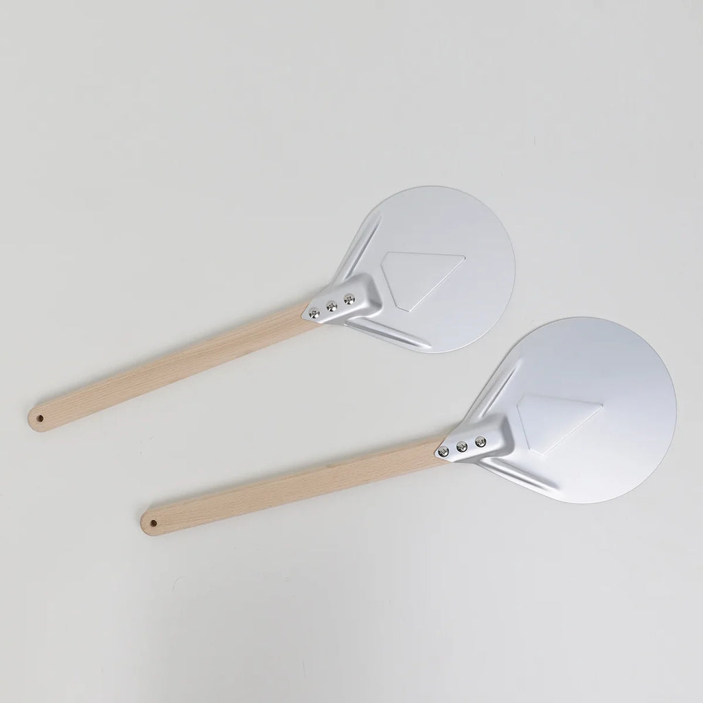 Perforated Aluminum Pizza Peel – Non-Slip Wooden Handle for Home Baking