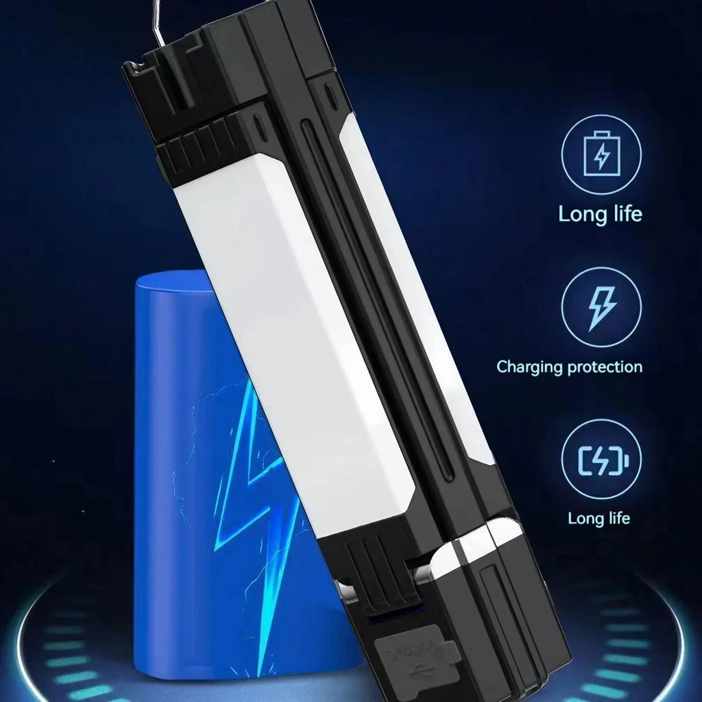 Rechargeable LED Camping Lantern – Foldable Work Light for Outdoor Emergency