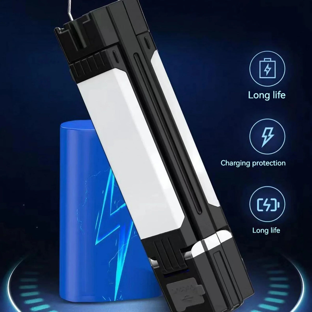 Rechargeable LED Camping Lantern – Foldable Work Light for Outdoor Emergency
