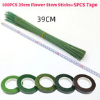 Floral Stem Wire and Tape – DIY Handmade Material for Bouquet Arranging