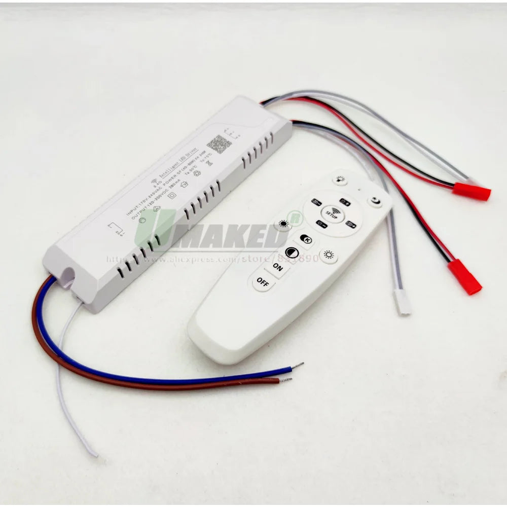 Dimmable LED Chandelier Driver – RF Remote and App Control for Dual Color Lights