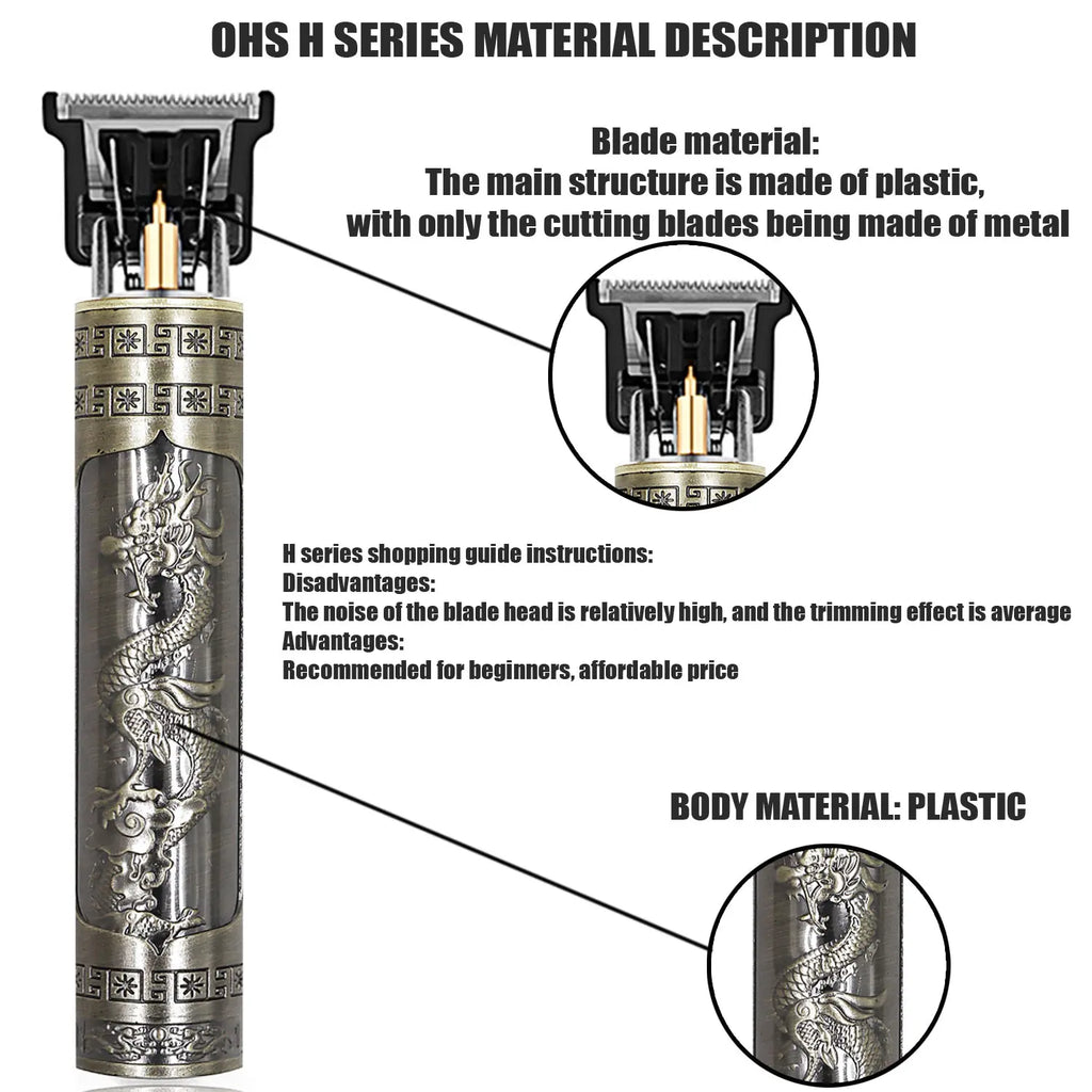 Cordless Electric Hair Trimmer – Professional Barber Shaver for Men