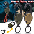 Retractable Steel Wire Carabiner – Heavy Duty Keychain for Outdoor Gear