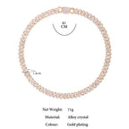 Iced Out Cuban Link Chain – AAA Rhinestone Men's Necklace for Hip Hop Jewelry