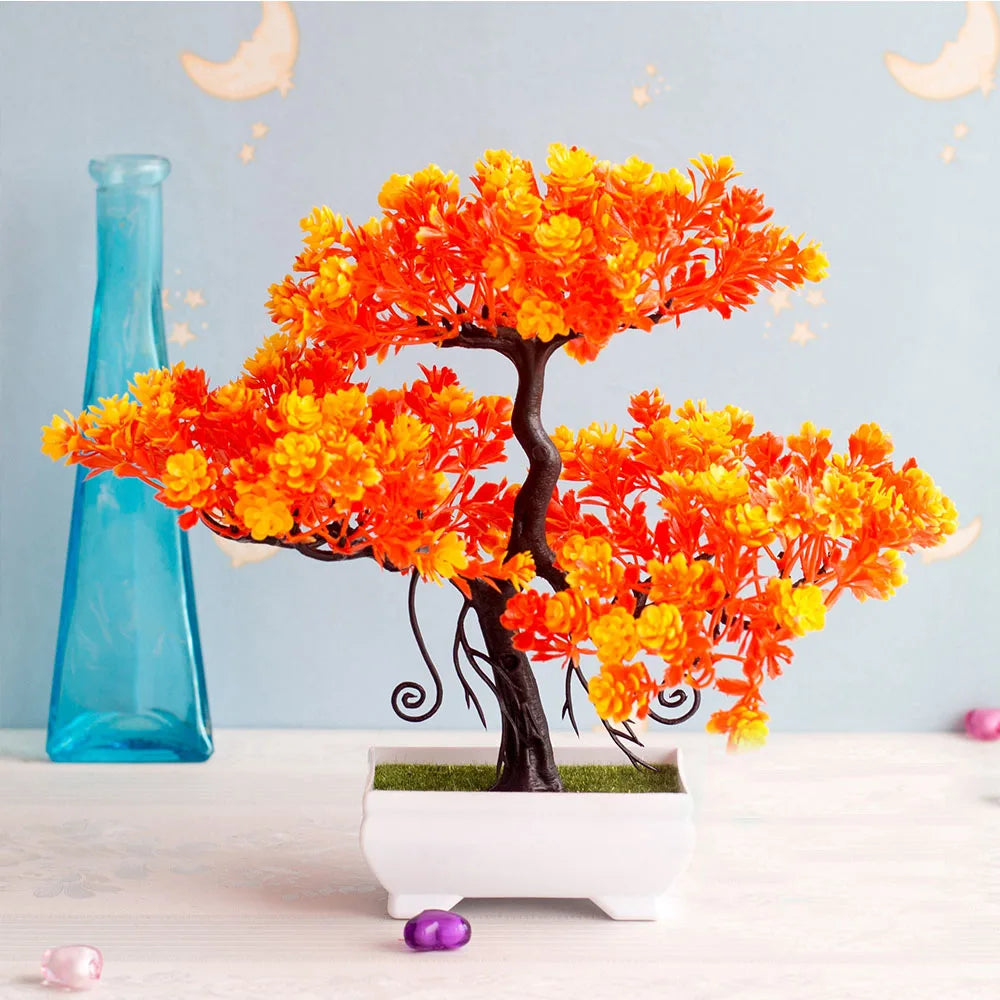 Artificial Potted Bonsai Tree – Zen Miniature Plant for Home Desk Decor
