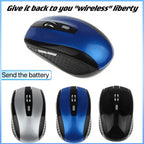 Ergonomic Wireless Optical Mouse – 6D Gaming Peripheral for PC Laptop