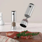Electric Salt and Pepper Grinder – Adjustable LED Mill for Kitchen Cooking
