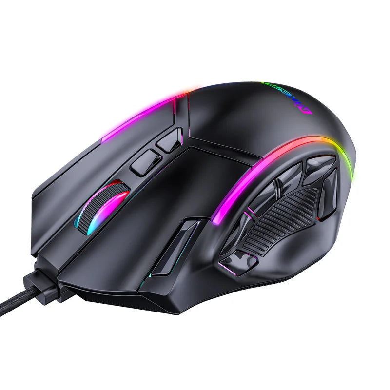 RGB Gaming Mouse – 12800 DPI Programmable 12-Button Ergonomic Controller for PC