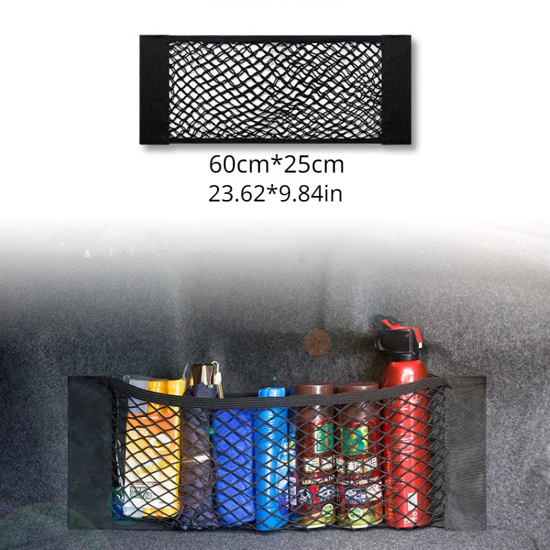 Car Trunk Storage Net – Elastic Mesh Organizer for Cargo and Safety