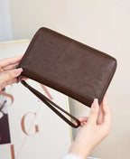 RFID Leather Passport Wallet – Anti-Theft Card Holder for Travel