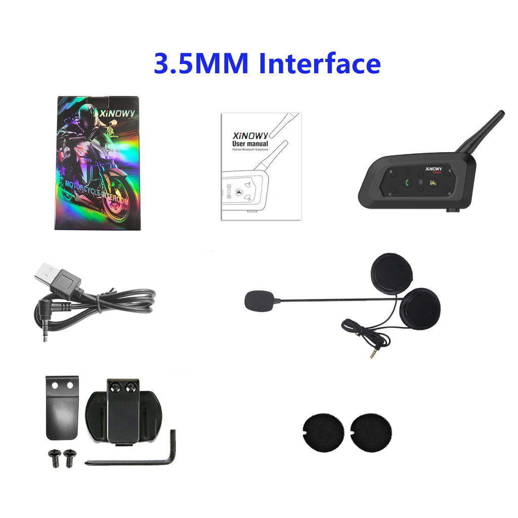 Motorcycle Bluetooth Helmet Intercom – Wireless Headset for Group Riding