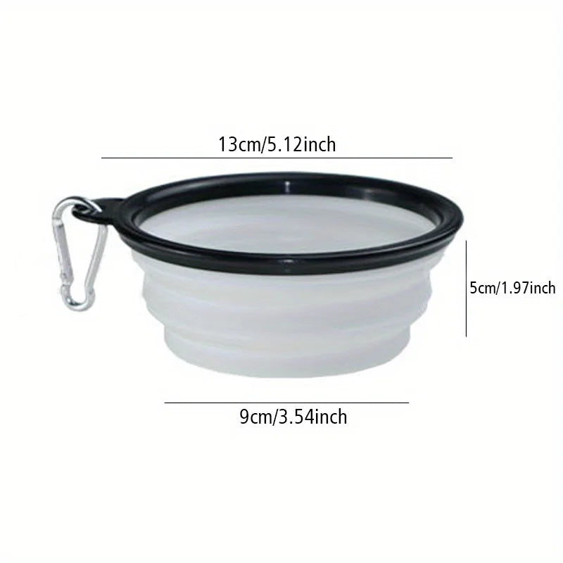Portable Silicone Folding Dog Bowl – Travel Food and Water for Outdoor