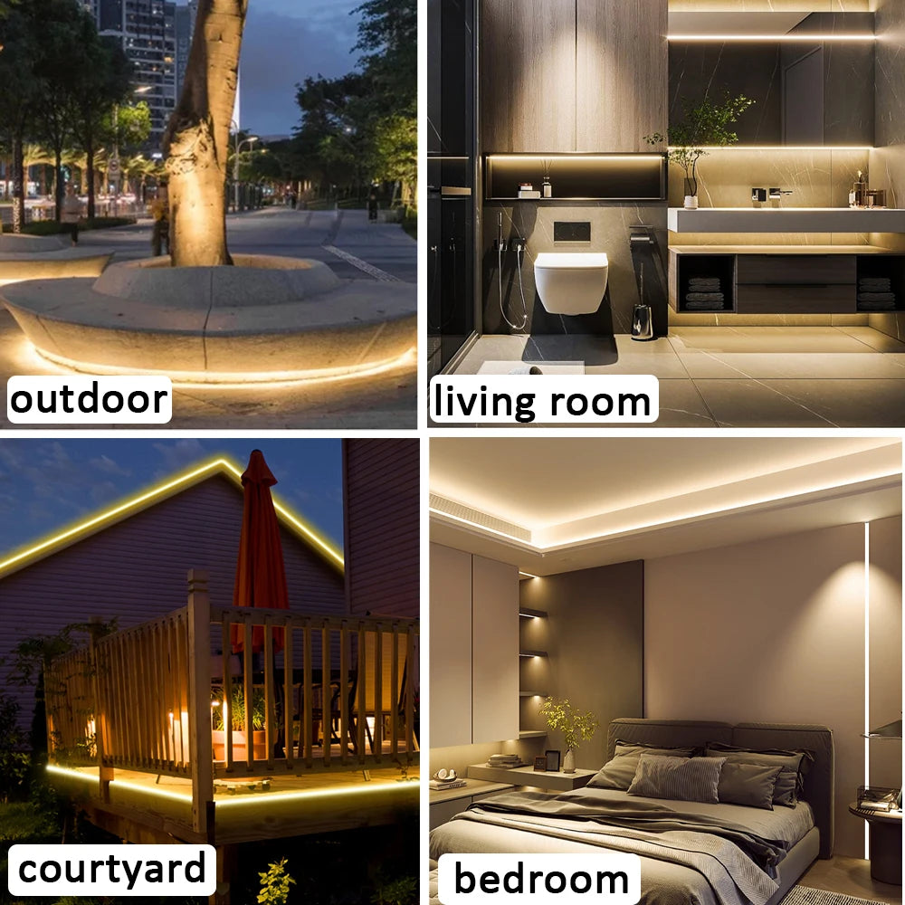 Waterproof COB LED Strip – Flexible High Brightness Ribbon for Home Lighting