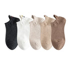 Embroidered Expression Ankle Socks – Kawaii Cotton Fashion for Casual Wear